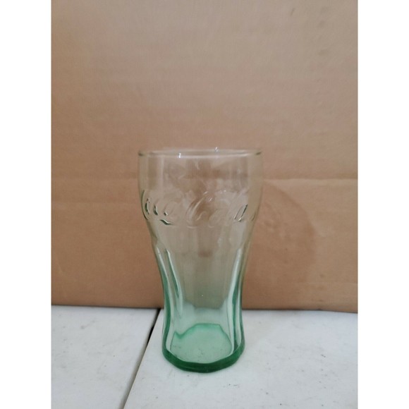 Coca Cola Other - Small Green Coca Cola Glass Coke Vintage Bell Tumbler Juice Beverage 4.5 in Tall